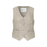Street One Beige Linen Waistcoat