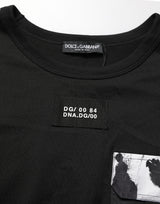 Dolce & Gabbana Black Camouflage Pocket Oversized T-shirt