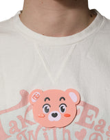 Dolce & Gabbana Green Tie-Dye Graphic Print Cotton Crewneck  T-shirt