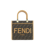 Fendi Brown Fabric Shoulder Bag