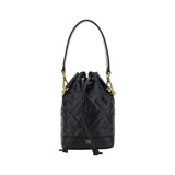 Fendi Black Calf Leather Bos Taurus Backet Bag