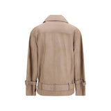 PINKO Beige Lambskin Leather Jacket