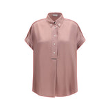 Brunello Cucinelli Multicolor Silk Shortsleeve Shirt