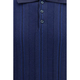 Brunello Cucinelli Blue Cotton Polo Shirt