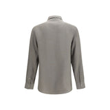 Brunello Cucinelli Bicolor Linen Dress Shirt