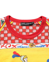 Dolce & Gabbana Multicolor Carretto Print Crew Neck T-shirt