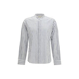 Brooksfield Blue Cotton Pattern Shirt