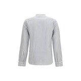 Brooksfield Blue Cotton Pattern Shirt