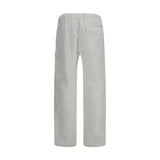 C.P. Company White Cotton Cargo Pants