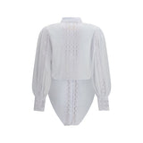 Charo Ruiz White Cotton Blouse