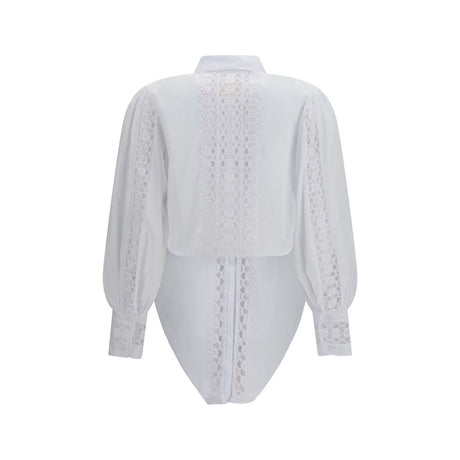 Charo Ruiz White Cotton Blouse