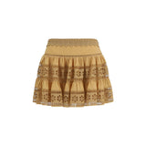 Charo Ruiz Brown Cotton Mini Skirt