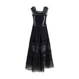 Charo Ruiz Black Cotton Casual Dress