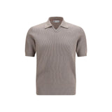 Brunello Cucinelli Gray Cotton Polo Shirt