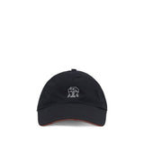 Brunello Cucinelli Blue Cotton Cap (Baseball Hat)
