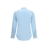 Finamore Blue Linen Longsleeve Shirt