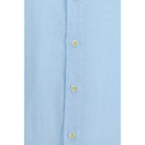 Finamore Blue Linen Longsleeve Shirt