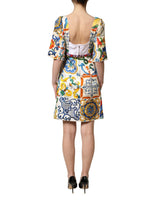 Dolce & Gabbana Multicolor Majolica Print Cotton Mini Dress