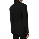 Prada Black Fleece Wool Coat