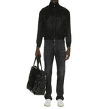 Saint Laurent Black Silk Bomber