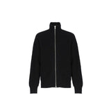 Jil Sander Black Alpaca Leather Cardigan