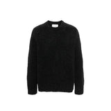 Jil Sander Black Alpaca Leather Sweater