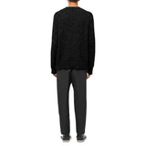 Jil Sander Black Alpaca Leather Sweater