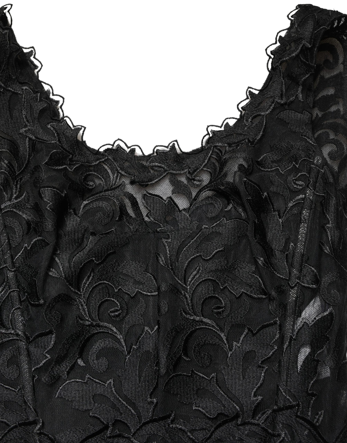 Dolce & Gabbana Black Lace Full Length Evening Gown Dress