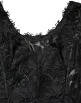 Dolce & Gabbana Black Lace Full Length Evening Gown Dress