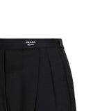 Prada Black Mohair Casual Pants