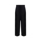 Salvatore Ferragamo Black Silk Casual Pants