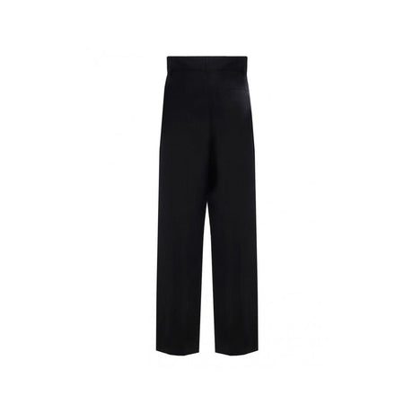 Salvatore Ferragamo Black Silk Casual Pants