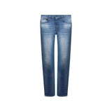 Versace Blue Cotton Straight-Leg Jeans