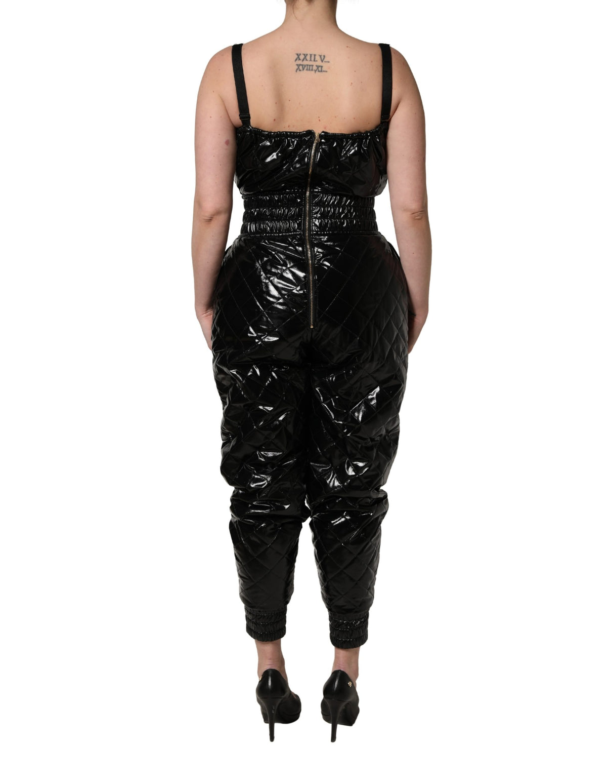 Dolce & Gabbana Black Sleeveless Romper Jumpsuit Dress