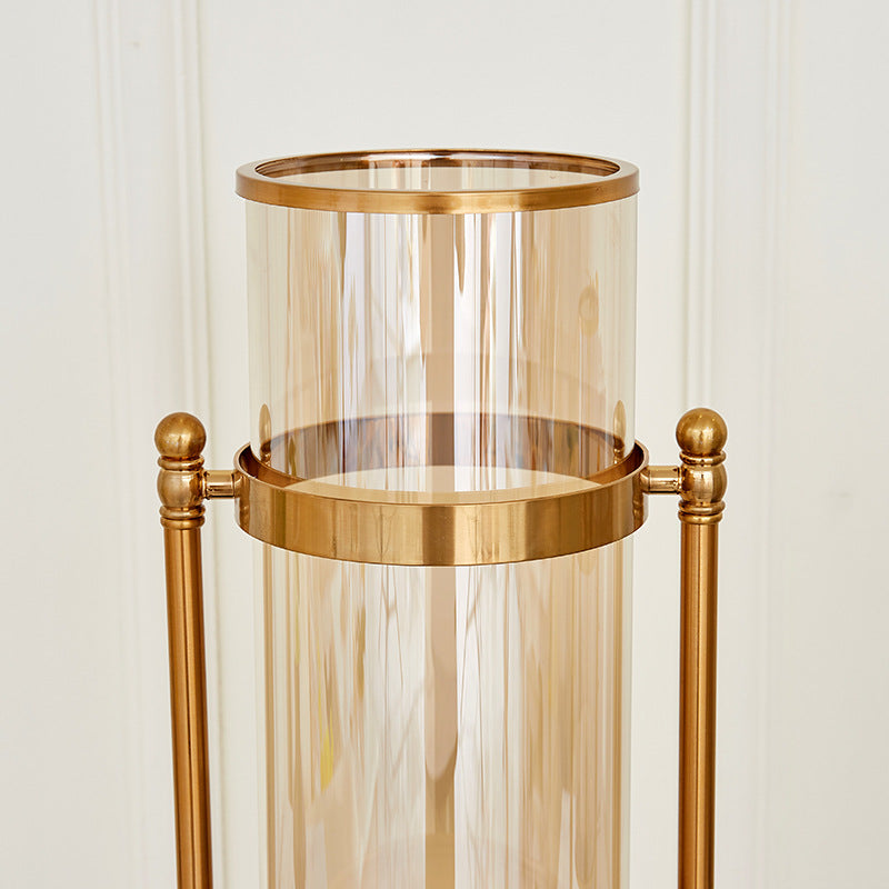 Metallic Floral Vase for Home Decor and Table Centerpiece