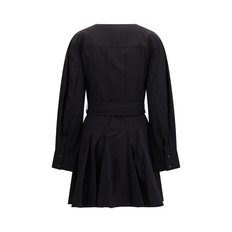 Ganni Black Cotton Casual Dress