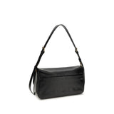 PINKO Black Calf Leather Bos Taurus Shoulder Bag