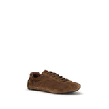 Prada Brown Calf Leather Bos Taurus Low Top Sneakers