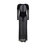 Marine Serre Black Polyamide Casual Dress