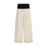 Darkpark Beige Cotton Casual Pants
