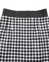 Dolce & Gabbana Black White Houndstooth HighWaist Mini Skirt