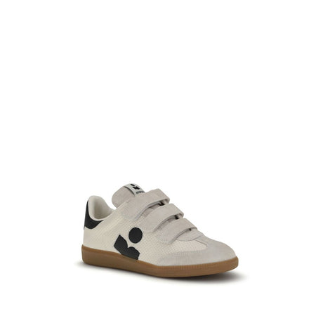 Isabel Marant Beige Calf Leather Bos Taurus Low Top Sneakers