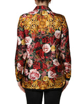 Dolce & Gabbana Multicolor Floral Long Sleeves Button Down Shirt Top