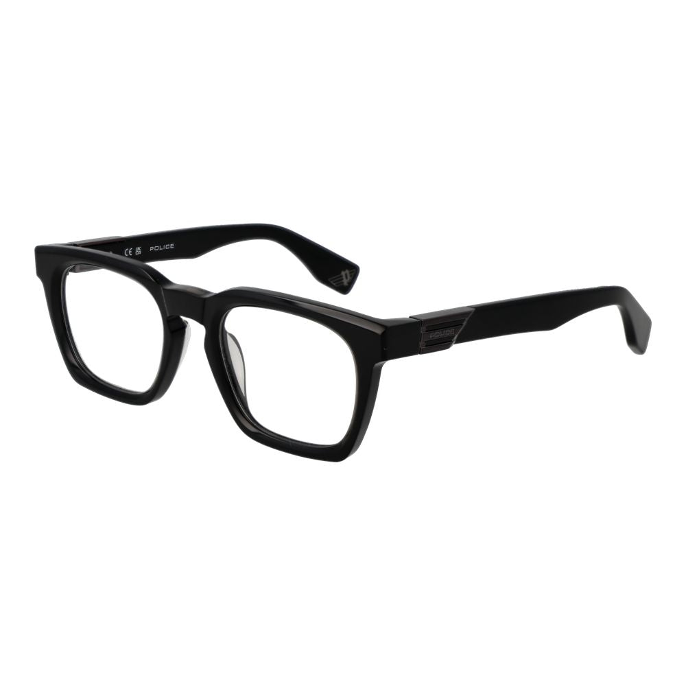 Police Black Cellulose Acetate Glasses (Frames)
