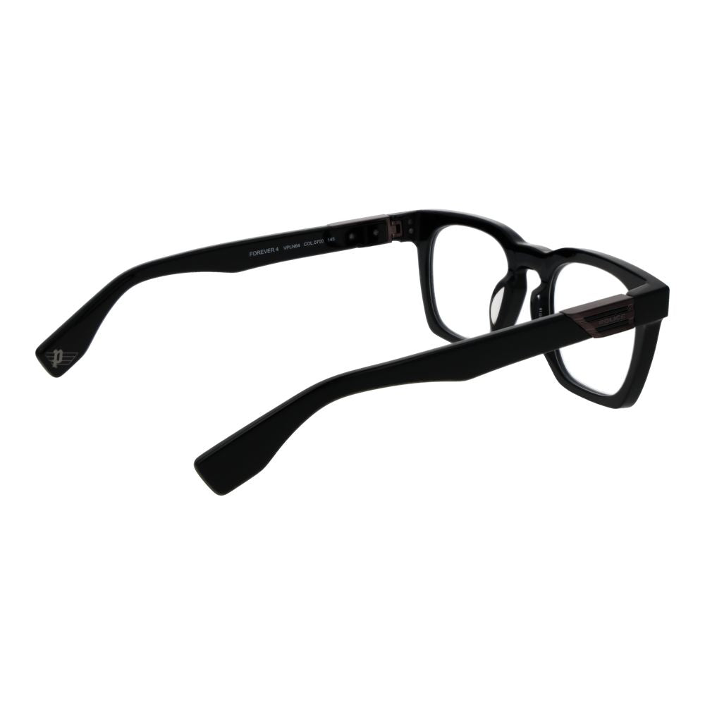 Police Black Cellulose Acetate Glasses (Frames)