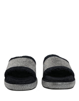 Dolce & Gabbana Black Crystal Embellished Platform Slides Shoes