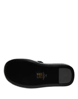 Dolce & Gabbana Black Crystal Embellished Platform Slides Shoes