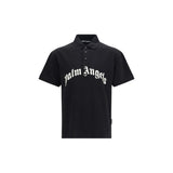Palm Angels Black Cotton Polo Shirt