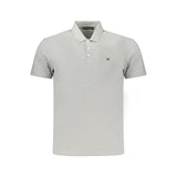 Napapijri Gray Cotton Men's Polo Shirt