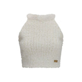 Balmain White Viscose Sleeveles T-Shirt
